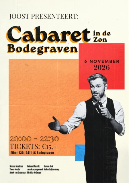 Joost presenteert: Cabaret in De Zon Bodegraven